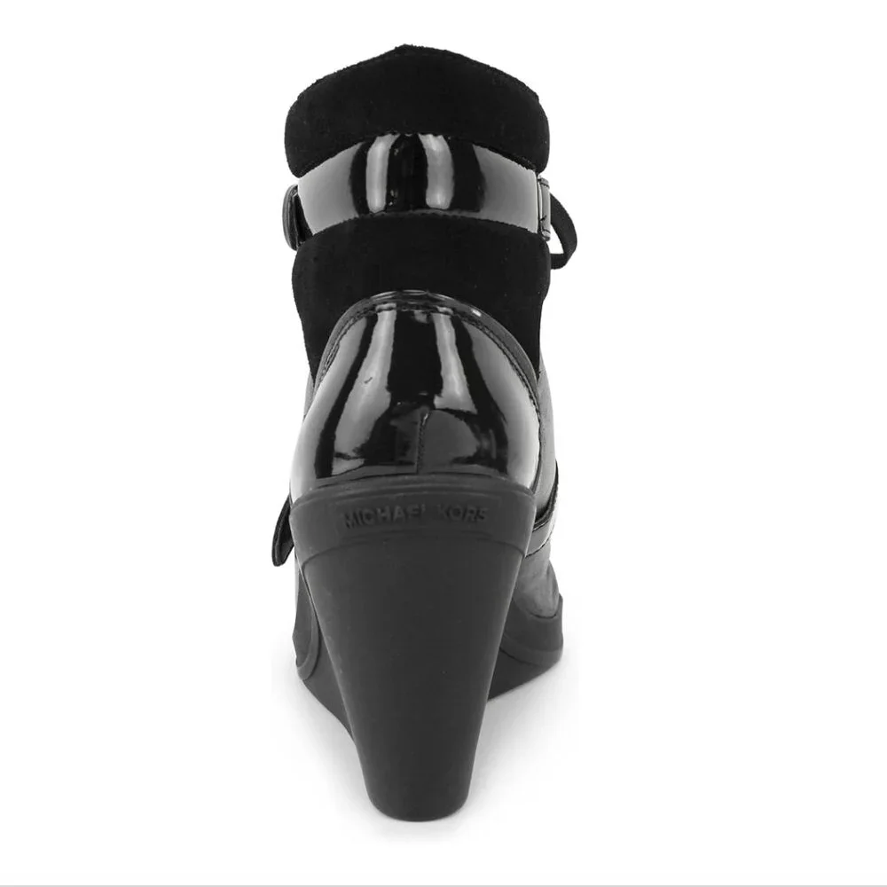 Michael Michael Kors Skid Wedge Black Boot 9.5 M - Picture 2 of 15